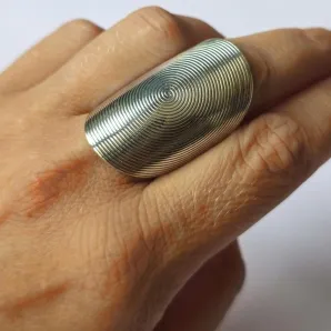 Кольцо из серебра на фалангу в стиле бохо