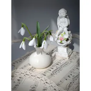 Подснежники ручной работы из полимерной глины холодный фарфор