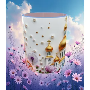 Кружка купола, цветы, жемчуг