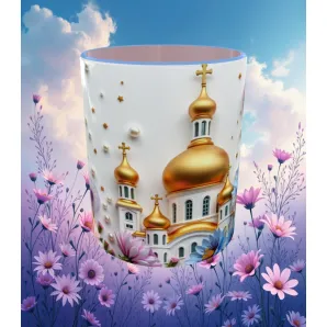 Кружка купола, цветы, жемчуг