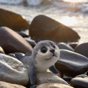 Войлочная игрушка: Морской котик