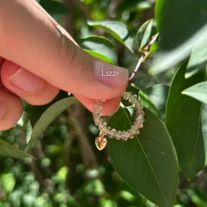 Кольцо на резинке из чешского стекла