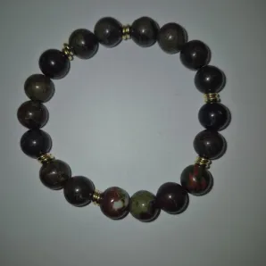 Комплект браслетов из натуральной яшмы "кровь дракона"