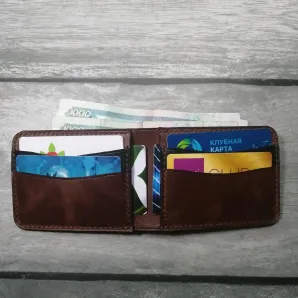 Портмане мужское,БИФОЛД классический.Изделия из кожи.