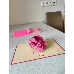 Поздравительная POP-UP открытка "Карета Золушки"