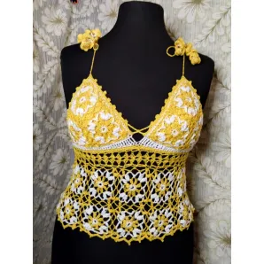 Топ вязаный женский