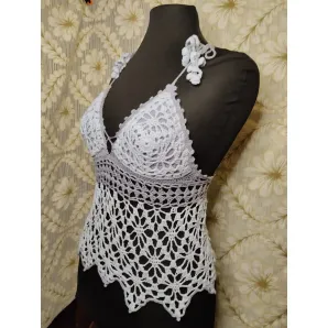 Топ вязаный женский