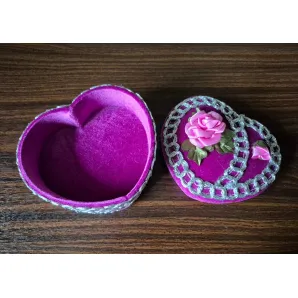 Шкатулка из бархата. Ручная работа. Вышивка лентами