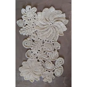 Фрагмент коврика из мотивов из полиэфирного шнура или джута, любой размер на заказ, ручная работа