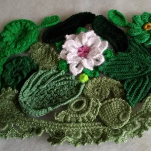 Сумочка клатч в стиле ирландского кружева