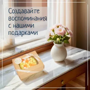 Мыло твердое ручной работы "Лимонное утро" сувенирное/подарочное