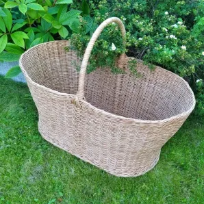 Большая корзина из бумажной лозы