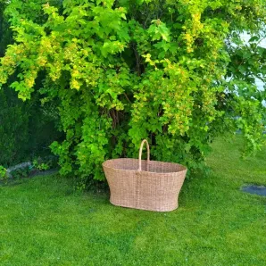 Большая корзина из бумажной лозы