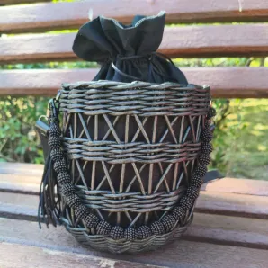 Сумка корзинка плетеная из лозы