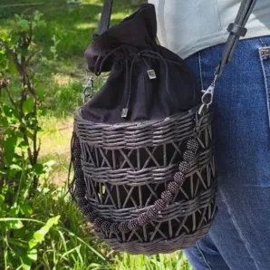 Сумка корзинка плетеная из лозы