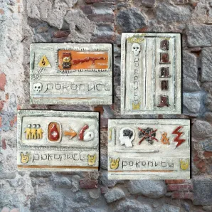 Рокопись: рок ребусы, модульная картина, панно составное