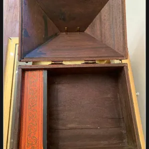 Расписная Старинная восточная шкатулка сундук