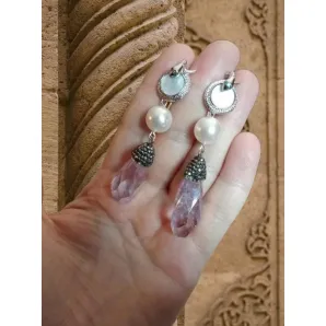 Серьги с аметистом