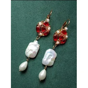 Серьги с жемчугом барокко