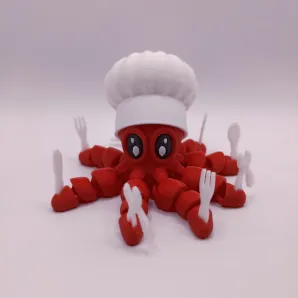 Подвижная игрушка осьминог-повар