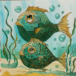 Картина "Премудрые рыбы"