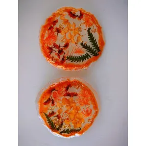 Комплект подстаканников из эпоксидной смолы с сухоцветами 2 шт.