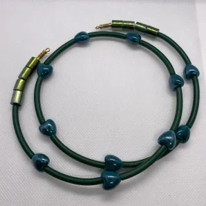 Колье на Мемори на проволоке, бусины Керамика