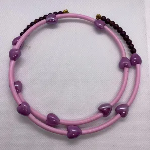 Колье на Мемори на проволоке, бусины Керамика