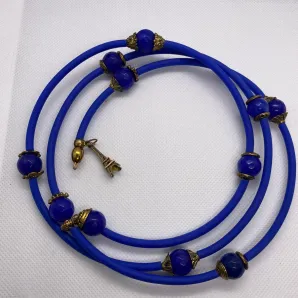 Колье на Мемори на проволоке, бусины Агат