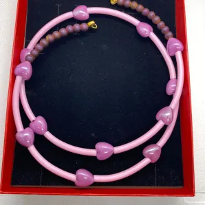 Колье на Мемори на проволоке, бусины Керамика