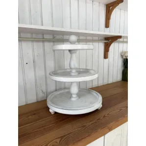 Круглая деревянная этажерка