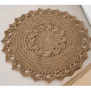 Вязаный ковер в стиле Бохо 70*70 см