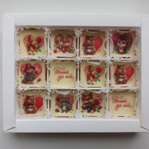 Набор шоколадных конфет из белого шоколада "Для тебя"