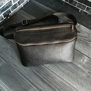 Поясная сумка ручной работы из натуральной кожи