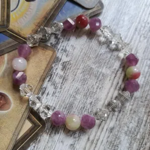 Браслет из турмалина с хрусталем