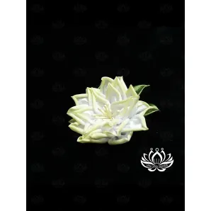 Резинка для волос ручной работы "Кея" жёлтый. Единственный экземпляр. Цветы Канзаши на волосы Ваши.