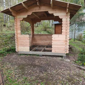 Беседка-конструктор "Сделай Сам", из сибирской лиственницы, дачный тип, 3х3 м