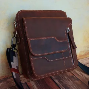 Сумка мужская мессенжер ручной работы