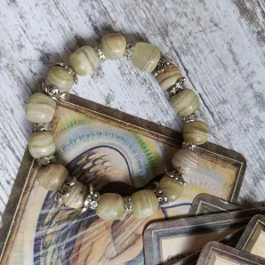 Браслет из зелёного оникса