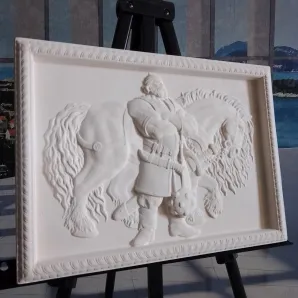 Картина из гипса "Богатырь" 29*40