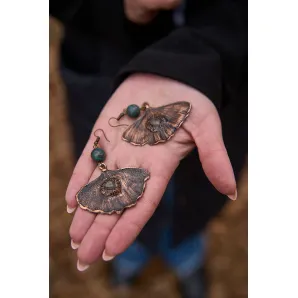 Комплект подвеска и серьги «Танец Гинкго»