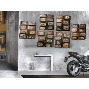 Лошадиные силы : панно деревянное составное, картина интерьерная модульная, коллекция