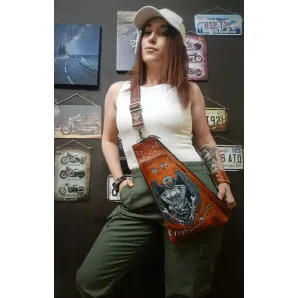 Сумка через плечо, натуральная кожа