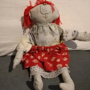 Льняная игрушка, кукла Варвара
