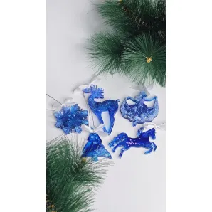 Набор игрушек из эпоксидной смолы «Ледяная сказка»