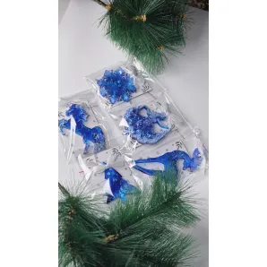 Набор игрушек из эпоксидной смолы «Ледяная сказка»