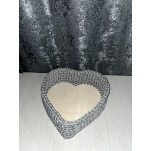 Корзина ручной работы из полиэфирного шнура сердце