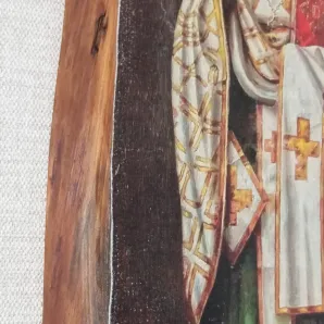 Икона образ Николай Чудотворец на дереве