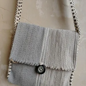 Домотканая сумка из хлопковых шнуров. Ручная работа.