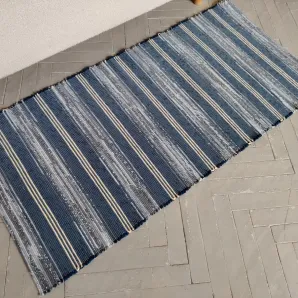 Коврик на пол 70х145 домотканый. Хлопок.